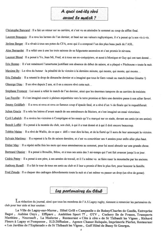 2000-05-14 - Le Lagny du Rugby n°12