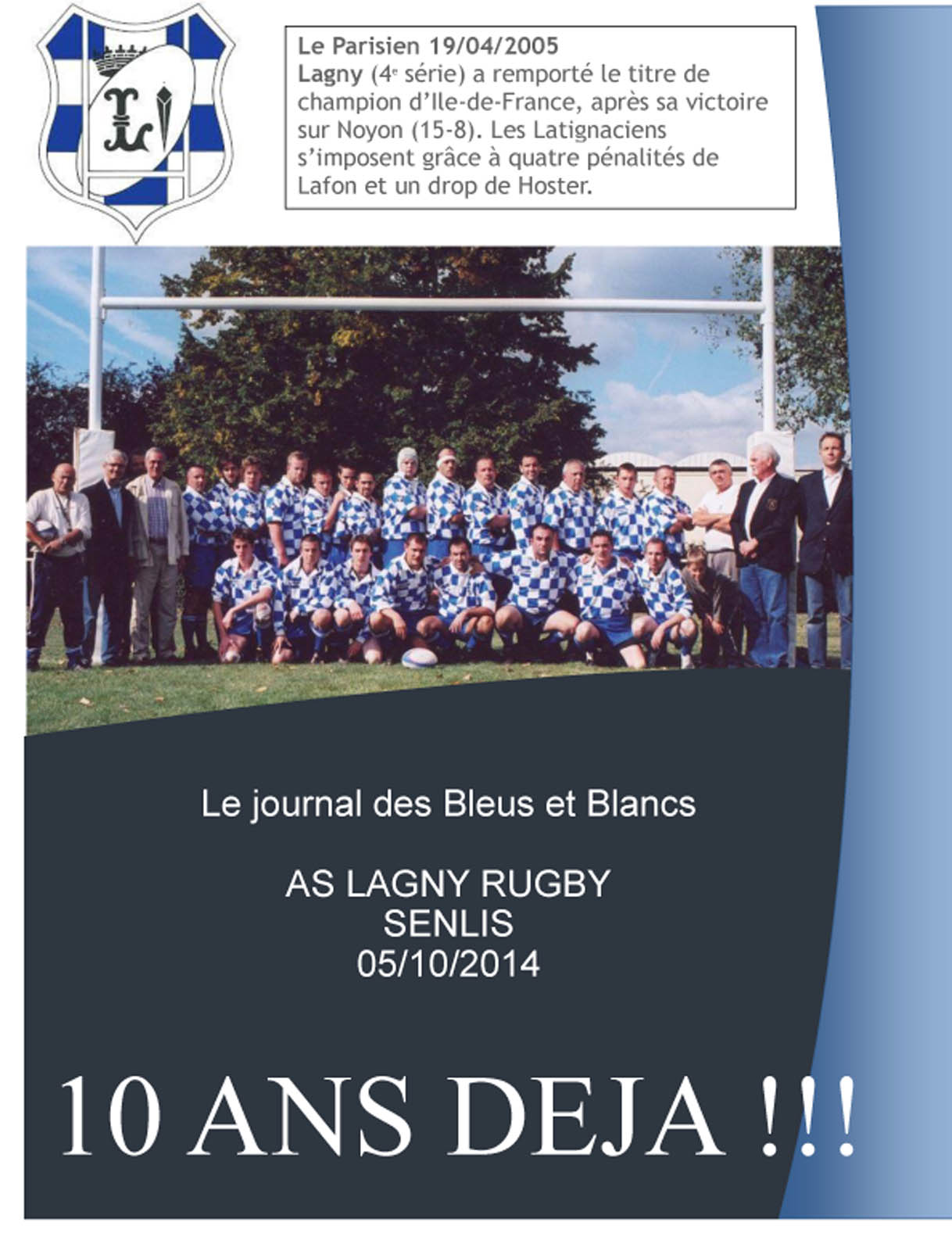 Le Journal des Bleus et Blancs – 5 octobre 2014