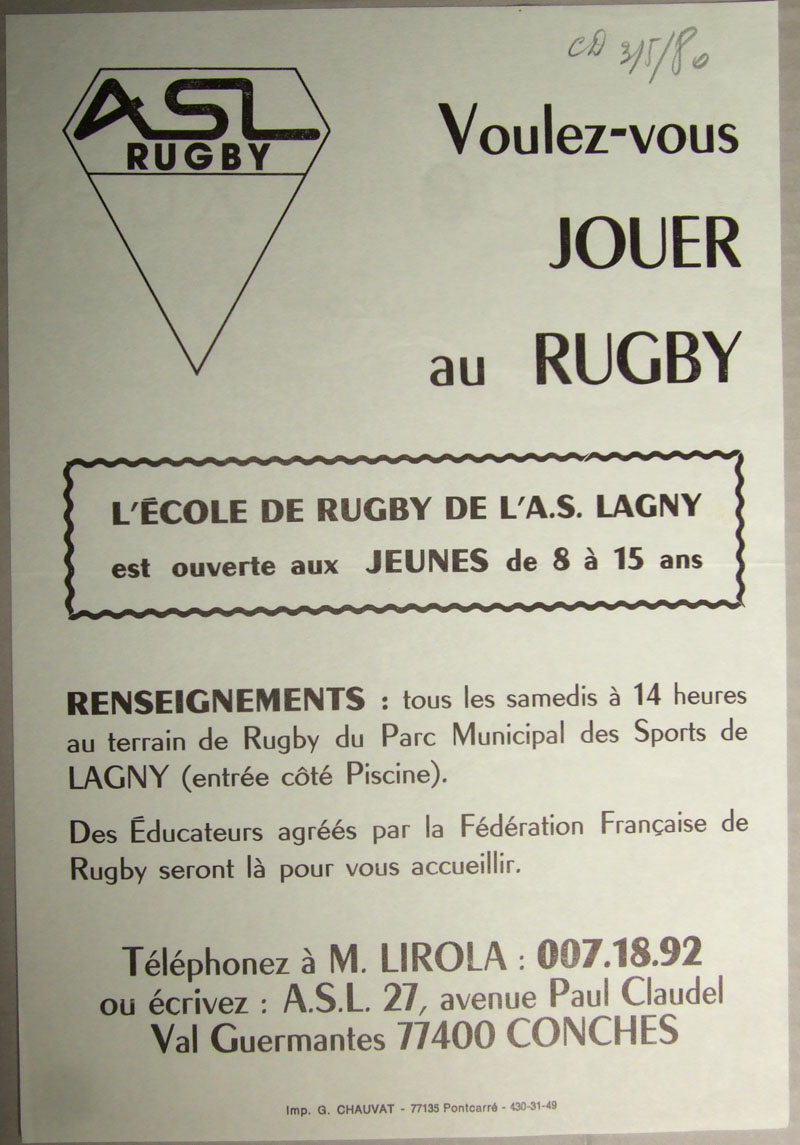 1980-05-03 - Flyer école