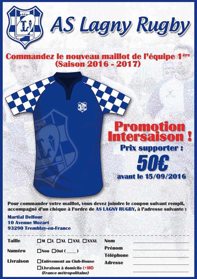 Le nouveau maillot de l’ASL est disponible!