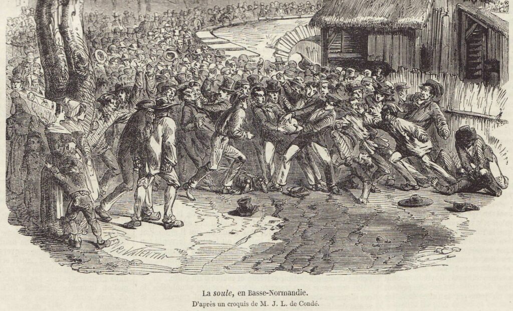 La soule, en Basse Normandie