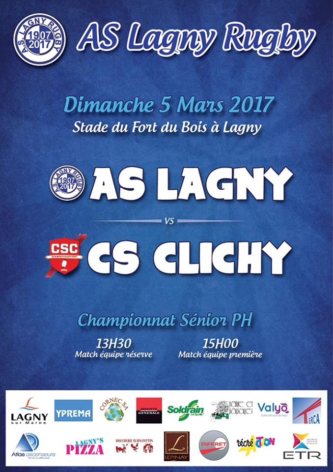AS Lagny vs CS Clichy dimanche