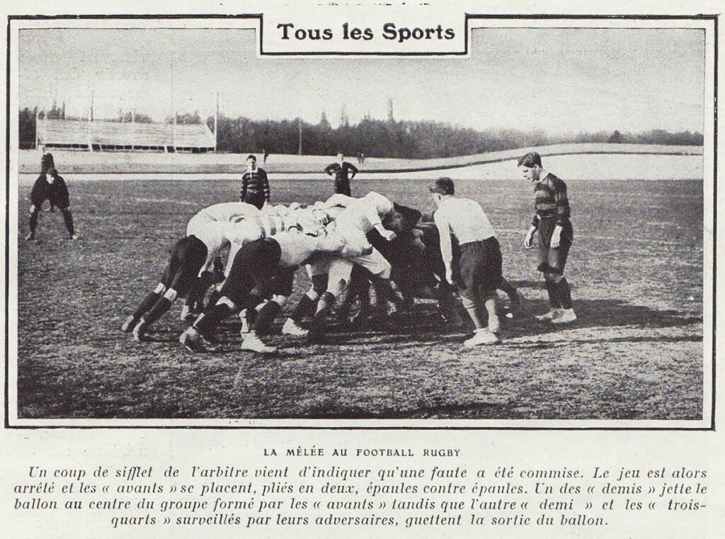 La mêlée au football Rugby