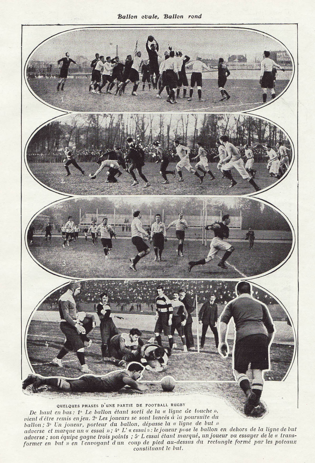 Quelques phases d'une partie de football Rugby