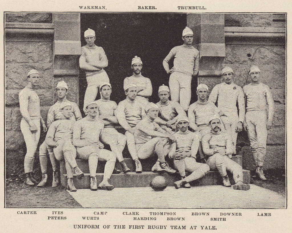 Uniforme de la première équipe de Rugby à Yale.