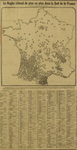 Répartition des club en 1923