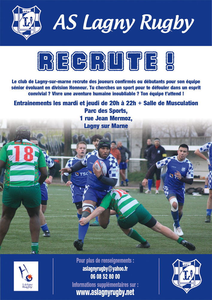 AS Lagny Rugby recrute!