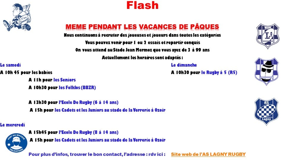 Même pendant les vacances de Pâques…