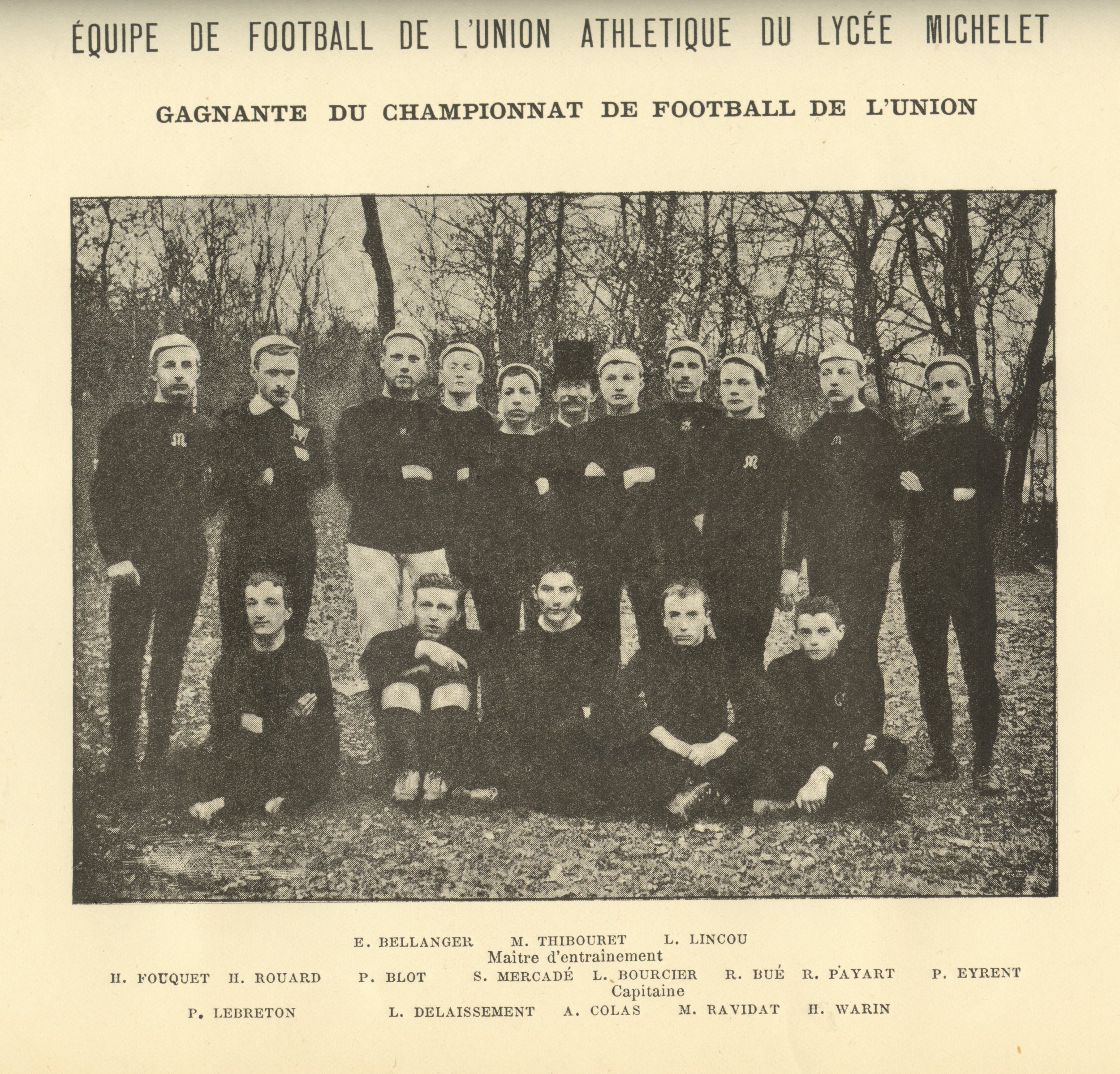 1891 - Union Athlétique du Lycée Michelet 1891 - Union Athlétique du Lycée Michelet