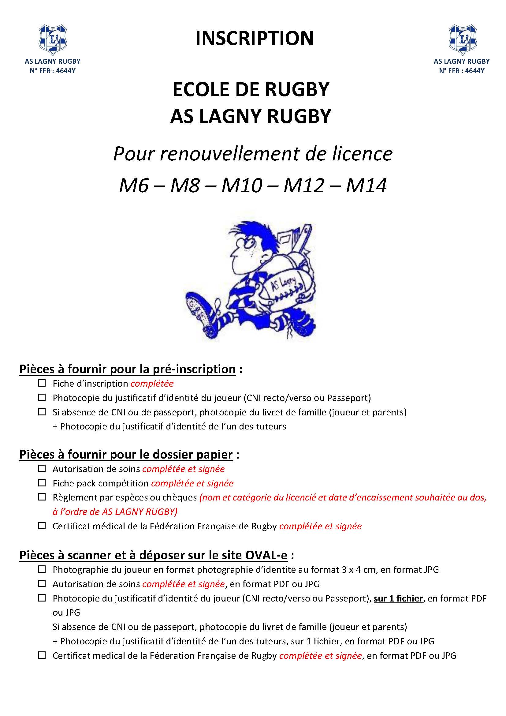 Inscription 2021 (renouvellement)