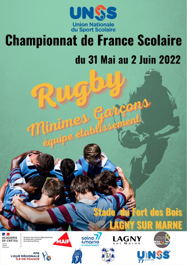 Championnat de France Scolaire Minimes garçons à Lagny du 31 mai au 2 juin 2022