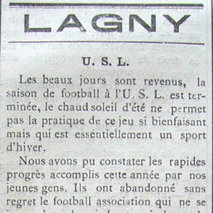 1907, genèse du rugby à Lagny