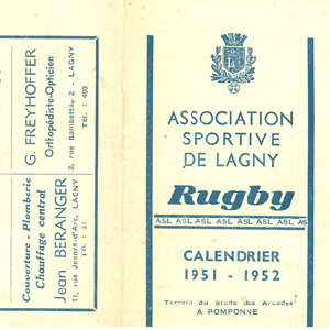 1951-52 – Le calendrier de l&rsquo;A.S.L.