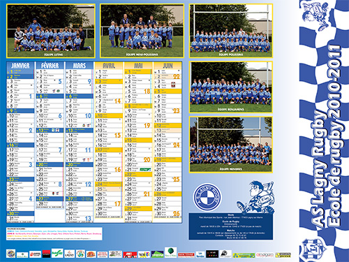 2011 – Le calendrier de l&rsquo;école