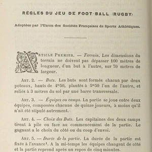 1890 – Premières règles du rugby français (USFSA)